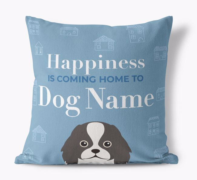 Happiness Is: Personalized {breedFullName} Canvas Pillow